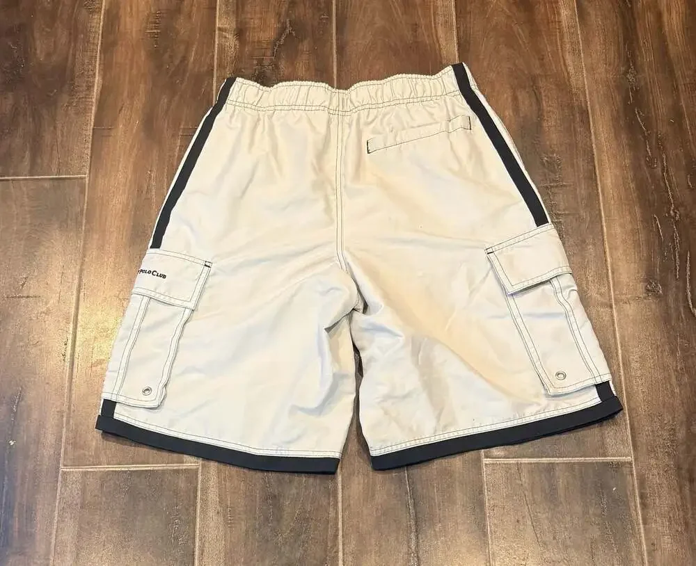 Beverly Hills Polo Club Men's Cargo Swim Trunks with Side Pockets